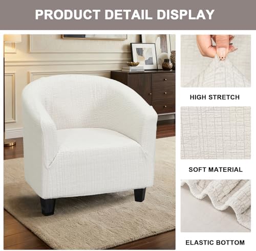 Eco-Ancheng Club Chair Slipcover Tub Chair Cover Stretch Armchair Covers