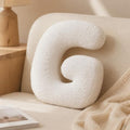 Letter Plush Pillow, Letter Hugging Throw Pillows, Decorative Initial Letter Shaped Throw Pillows for Bed Couch, Letter Pillows English Alphabet A to Z for Sofa Bedroom Living Room Decor (G)