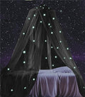 South to East Black Bed Canopy for Kids with Glowing Stars, Gitf for Kid