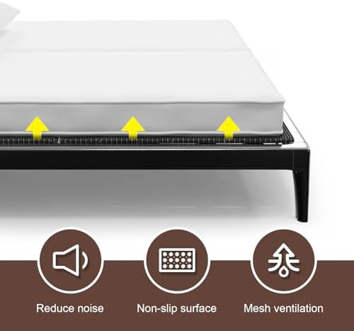 Bunkie Board 10MM, Folding Spring Box, Light and Thin, Breathable, Noise Minimizing, Moisture Resistant Bunkieboards,Bed Support Flat Noodles, Full Size 54x75''