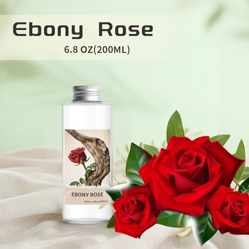 STRN Reed Diffuser Oil Refill, Ebony Rose Scented Diffuser 6.8 Fl Oz