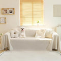 MEETSKY Couch Cover Sofa Covers for 3 Cushion Couch Sofa Slipcovers Thick Chenille Couch Cushion Covers for Loveseat Recliner Simply Put Couch Cover for Pets,Kids 71" x 134", Beige