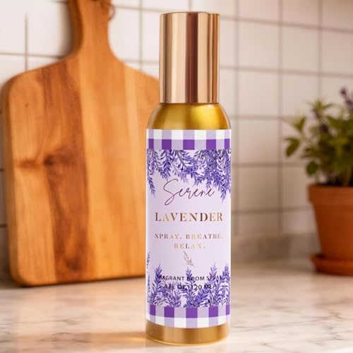 Room Spray, Serene Lavender, 4 fl oz, Air Freshener for Home, Bathroom