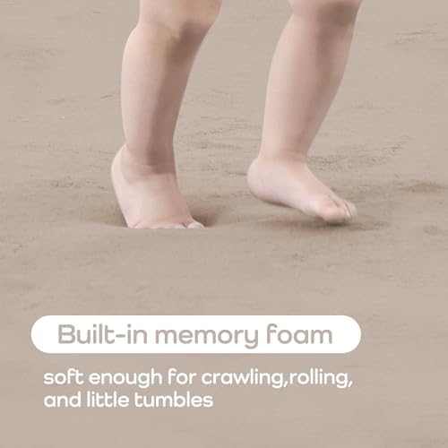 1.3" Thick Baby Play Mat for Floor,79x158 Large Memory Foam Tummy Time Mat