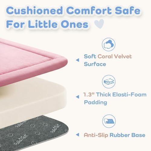 1.3" Thick Baby Play Mat for Floor,39x59 Memory Foam Tummy Time Mat