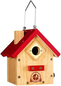SISTERBIRD Wren Bird Houses for Outside, Red Hanging Wren House, Gifts