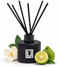 Lulu Candles | Reed Diffuser Set | Jasmine Infused Bergamot | 6 Reed Sticks | Scent Diffuser for Bedroom Bathroom Living Room & Office (4.2 FL Oz.)