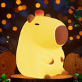 Cute Tangerine Capybara Night Light, LED Squishy Night Lamp, 2 Levels Dimmable Nursery Nightlight for Kids, Rechargeable Touch Lamp, Dorm Decor, Kids Funny Gifts (Fixed Tangerine)