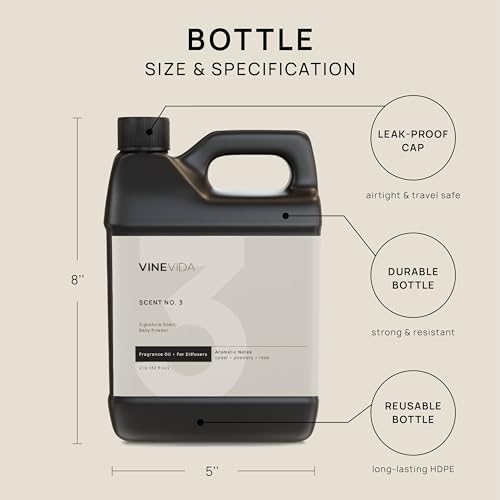 VINEVIDA [32 Fl Oz] Baby Powder Fragrance Oil for Cold Air Diffusers, Essential Oils for Diffuser Oil Refill & Air Freshener Room Spray
