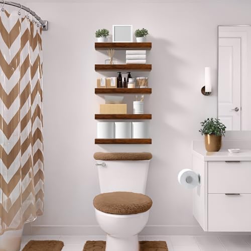 Sorbus 16 Inch Floating Shelves for Wall (2 Pack, Walnut)