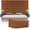 Vänt Wall Mounted Headboard Panels, King/Twin, Ribbed Terracotta