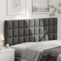 Andeworld Velvet Tufted King Headboard, Adjustable Height, Dark Gray