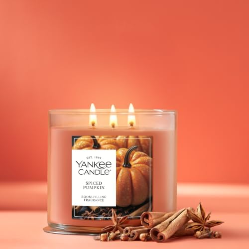 Yankee Candle Spiced Pumpkin Scented Candle, 14.5oz 3-Wick