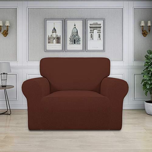 Easy-Going Stretch Oversized Chair Slipcover with Arm Washable Coffee