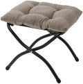 15"(H) Folding Ottoman, Foldable Footrest Stool, Portable Small Foot Stool for Couch, Collapsible Foot Rest Ottoman for Sofa, Padded Ottomans for Home, Living Room, Bedroom, Light Brown