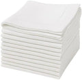 Ramanta Home Hemstitched Cloth Napkins Set of 12 -White, 18x18 Inches