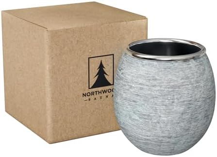Northwood Sauna - Sauna Aromatherapy Stone Cup - Essential Oil Diffuser - Natural Rock with Stainless Steel Bowl