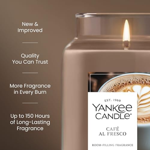 Yankee Candle Café al Fresco Scented Candle, 22oz Large Jar (Pack of 4)
