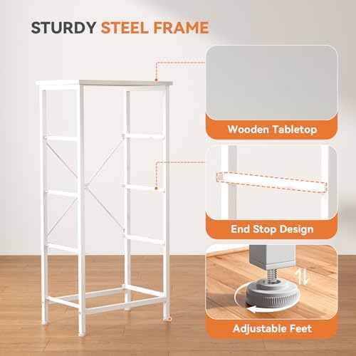Sweetcrispy Dresser for Bedroom, 4 Drawer Storage Cabinet, Tall Nightstand