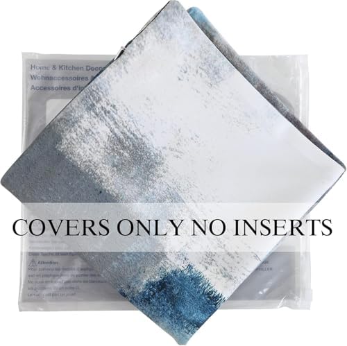 Throw Pillow Covers for Couch, 20x20 Inch, Set of 2, Grey Blue