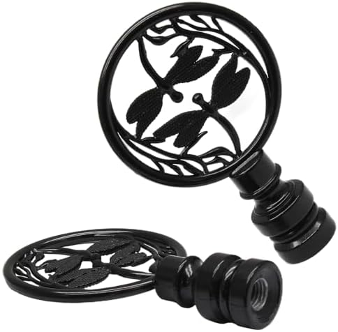 Biaungdo Double Dragonflies Lamp Finial, Black, 2 Pack