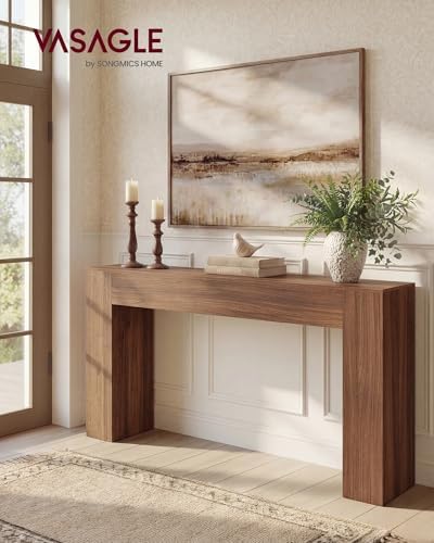 VASAGLE 63 Inches Entryway Table, Thick Tabletop Console Table, Farmhouse
