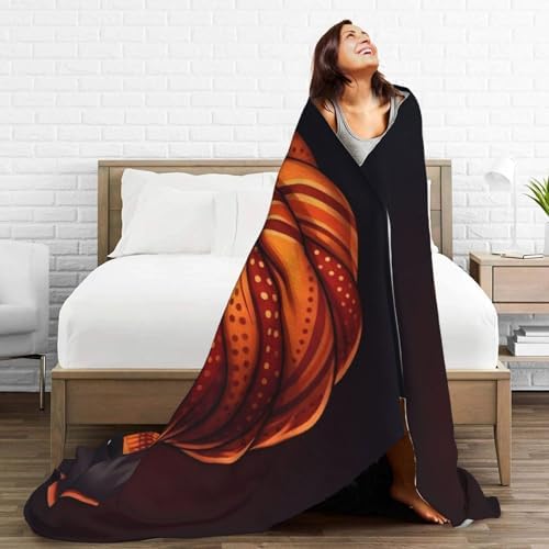 African American Black Woman Fleece Throw Blanket Ultra Soft Cozy Decorative Flannel Blanket for Home Bed Couch Chair Travel 60x50in