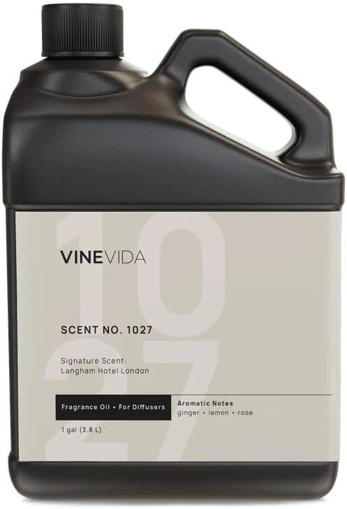 VINEVIDA Scent NO. 1027 Fragrance Oil for Cold Air Diffusers - 1 Gallon (8lbs) - Inspired by Langham Hotel London Fragrance - Hotel Scents for Home - Diffuser Oil
