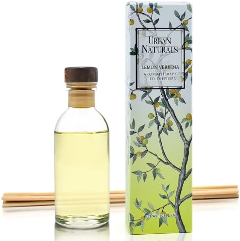 Urban Naturals Reed Diffuser Set, Lemon Verbena - Bathroom Shelf Décor