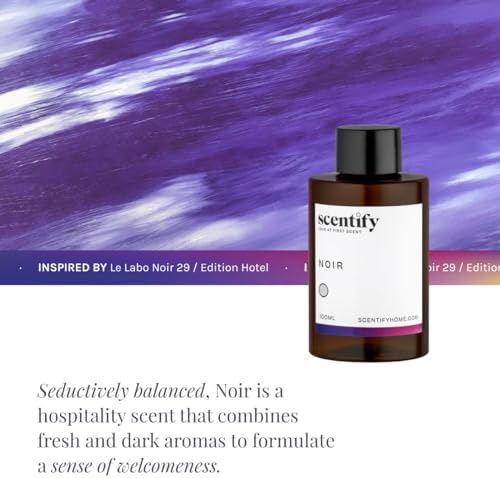 Scentify Noir Aroma Oil Refill for Diffusers, 100ml / 3.38 fl oz