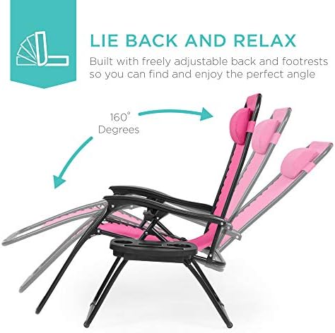 Best Choice Products Zero Gravity Chair Recliner, Pink