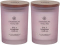 Chesapeake Bay Candle Joy + Laughter Scented Candles Cranberry Dahlia Medium 2-Pack Long Burn Time Home Décor