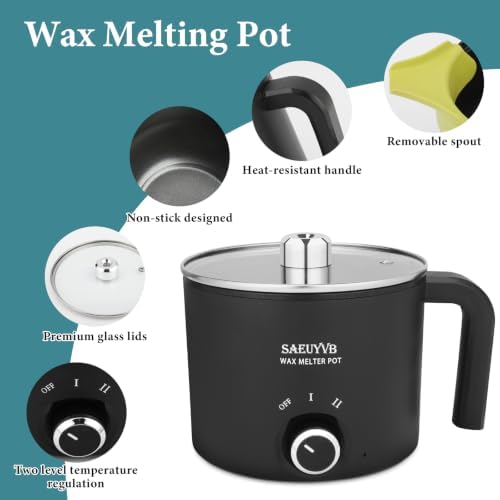SAEUYVB Candle Making Kit with 1.8L Wax Melter Pot