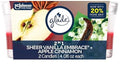 Glade 1-Wick 2in1 Scented Candle Jar, Sheer Vanilla Embrace & Apple Cinnamon, Air Freshener Infused with Essential Oils, 4.08 Oz, 2 Count