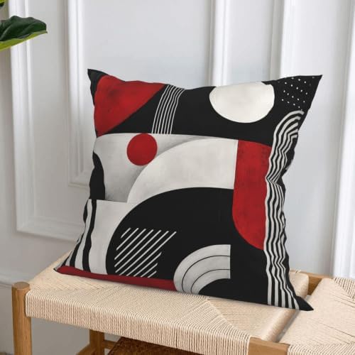 Abstract Geometric Decorative Throw Pillow Covers 18x18 Inch Set of 4