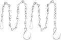 EBOOT 2 Pcs Hanging Chain for Bird Feeders Planters,23.6 Inch,Silver