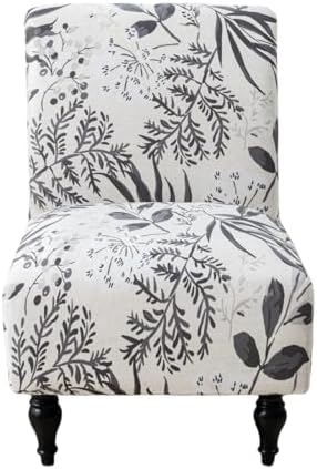 Eco-Ancheng Armless Chair Slipcover Removable Armless Accent Chairs Covers Washable Armless Slipper Chair Slipcover Printed Armless Chair Furniture Protector Covers for Living Dining Room Hotel
