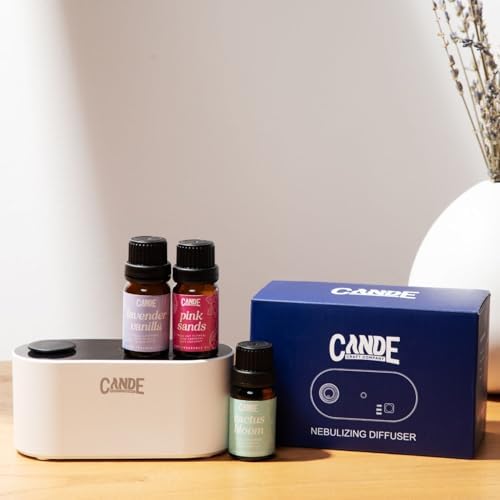 CANDECraftCo Waterless Travel Diffuser Gift Set, Christmas Scents, 3 Oils