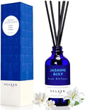 Xcleen Reed Diffuser Set- Jasmine & Lily Scented Diffuser with 6 Rattan Sticks, Long Lasting Reed Diffusers for Home Bathroom Shelf Decor-3.7oz