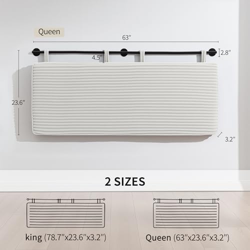 UEV Queen Headboard Only, Wall Mounted Hanging Upholstered Bed Head Board
