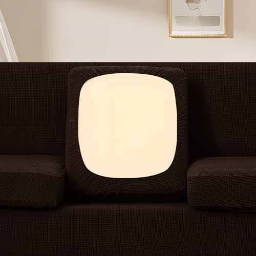 U-NICE HOME 4 Pieces Stretch Couch Cover Sofa Slipcover, Chocolate