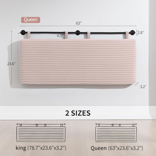 UEV Queen Headboard Only, Wall Mounted Hanging Upholstered Bed Head Board