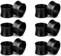 ITOS365 Black Napkin Rings Set of 12, Handmade Hammered Metal Napkin Ring Holders for Dining Table, Wedding, Parties & Everyday Table Decor