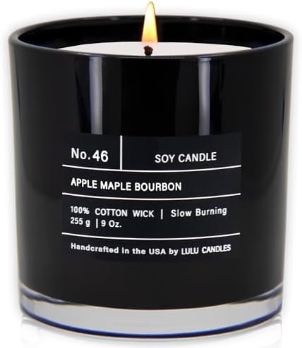 Lulu Candles Apple Maple Bourbon Scented Soy Jar Candle, 9 Oz.