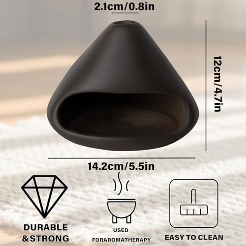 MOUGIGI Zongzi Shaped Clay Smudge Bowl,Palo Santo&Sage Cone Incense Burner