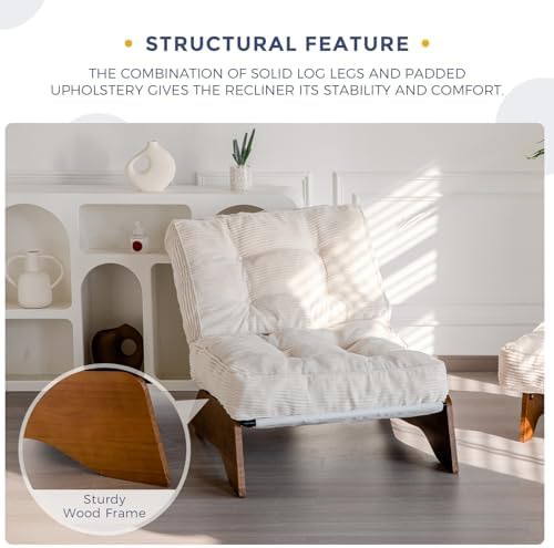 MAXYOYO Accent Chair with Ottoman, Lounge Chair with Adjustable Backrest