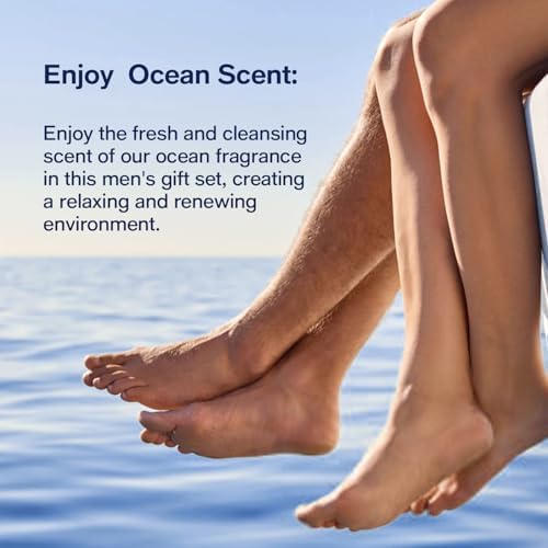 Birthday Gifts Baskets for Men Bath Spa Set, Ocean-Scented, 12Pcs