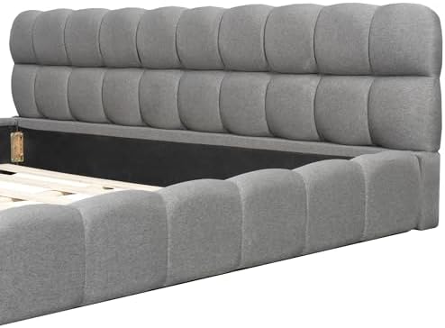 Merax Modern Tufted Platform Bed with Headboard,
