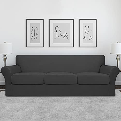 Easy-Going 4 Pieces Oversized Stretch Couch Cover for Dogs Washable