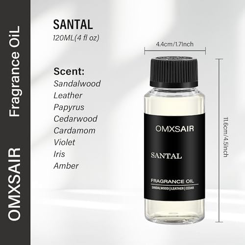 Santal-Inspired Diffuser Oil & Home Luxury Fragrance Scents - 120ml/4 fl oz
